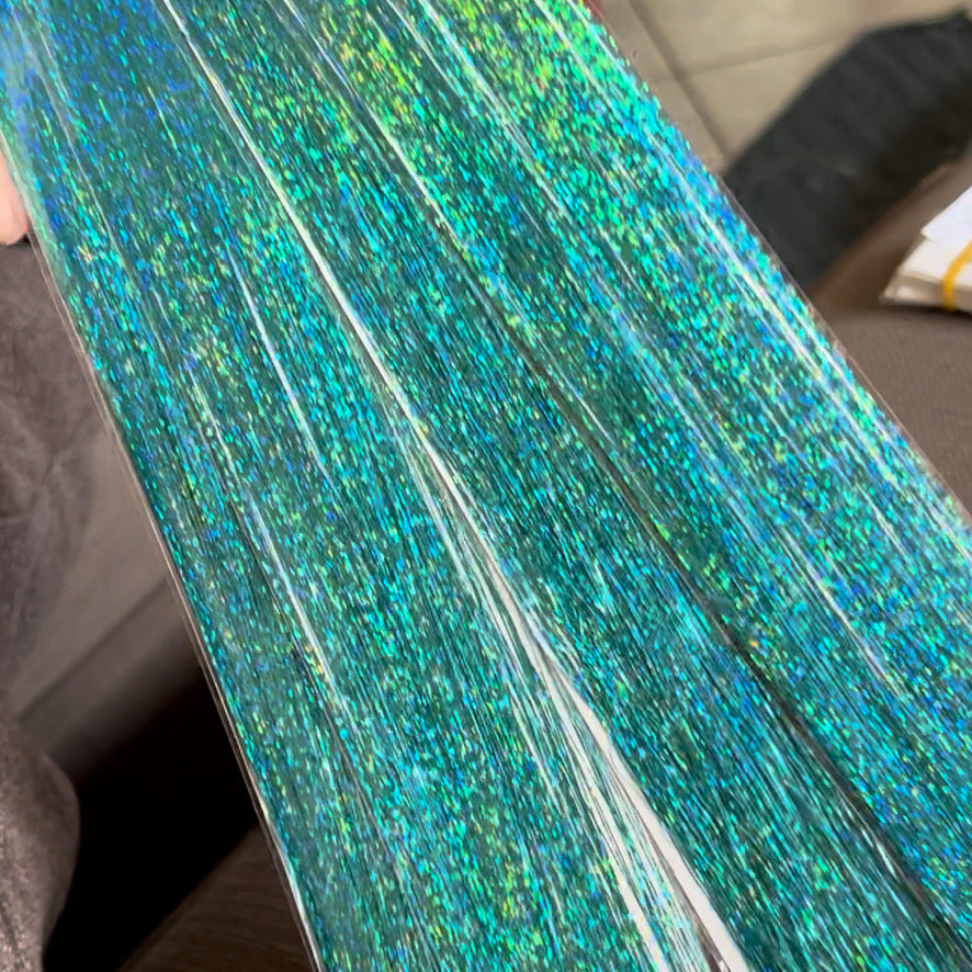 Tinsel per Capelli 120 cm – Ciocche Glitter per Braids, Boho Styles e Dreadlocks
