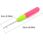 Crochet Hook for Crochet Appliqués, Dreadlocks and Braids – Ergonomic Two-Tone Handle