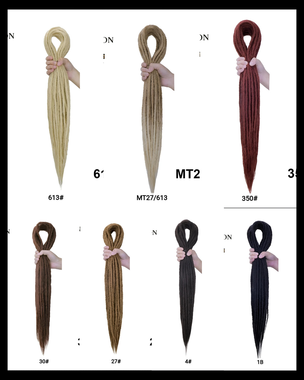 10 Double Ended Dreadlocks – 60 cm