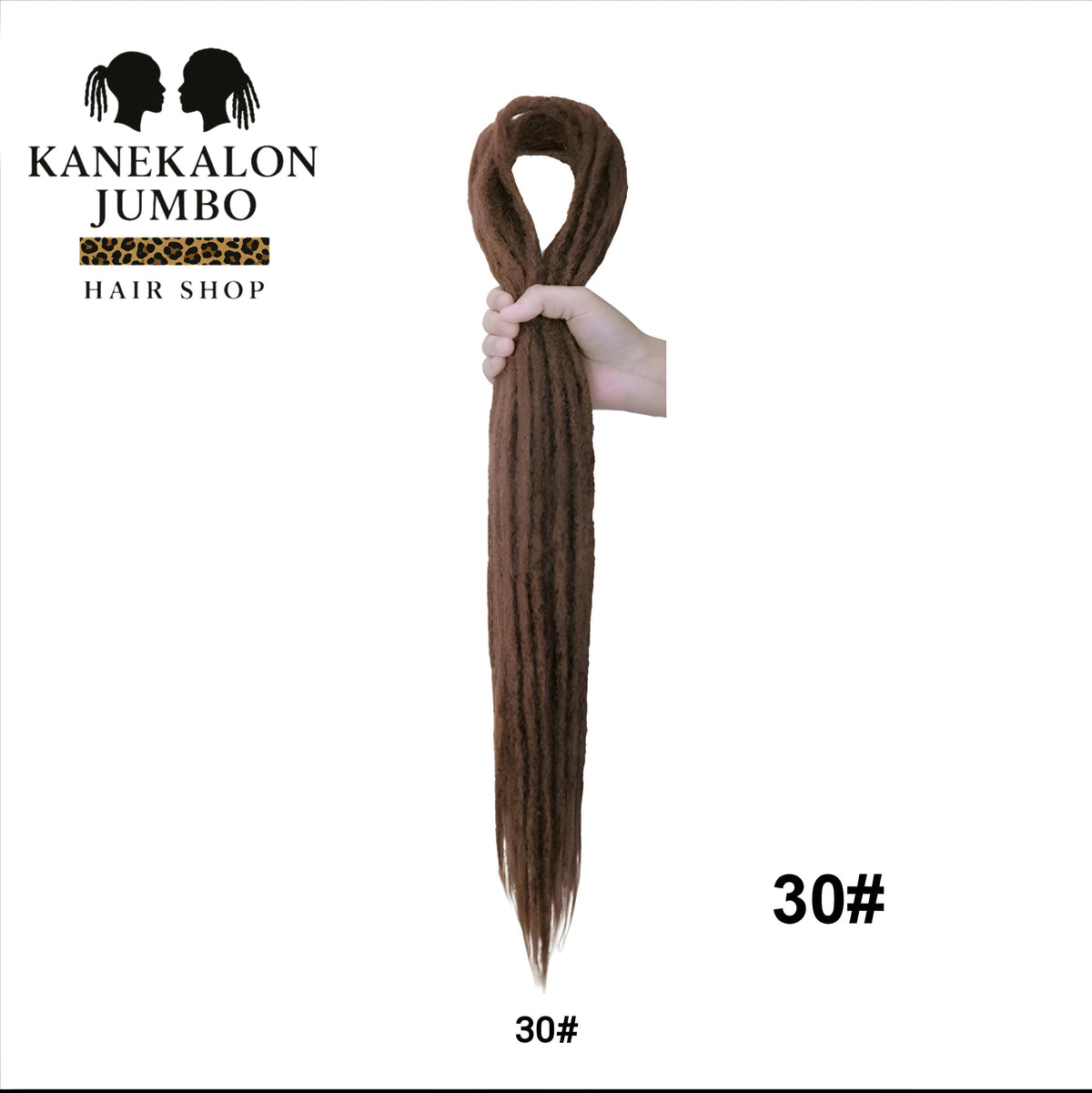 Set 10 Dreadlocks Double Ended - 60 cm – #30 (reddish dark brown)