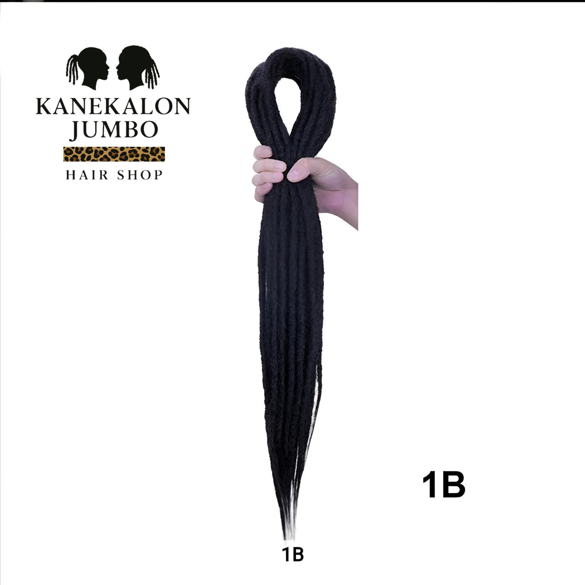 Set 10 Dreadlocks Double Ended - 60 cm – #1B (black)