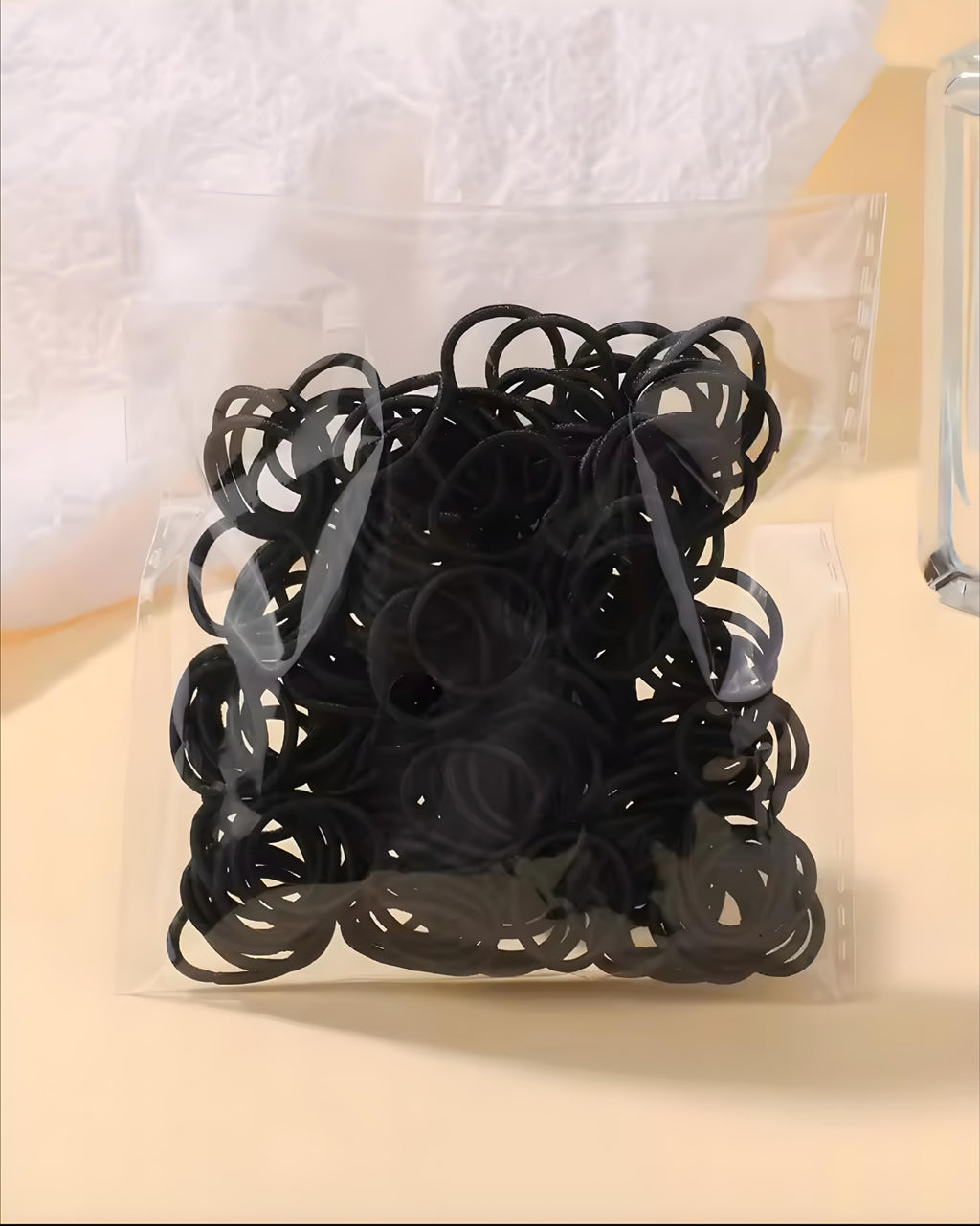 50 pcs Black Nylon Elastics for synthetic dreadlocks application