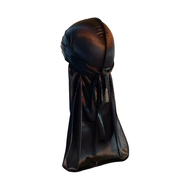 100 cm Satin Durag Unisex – Soft, Versatile, Ideal for Cornrows – Nero