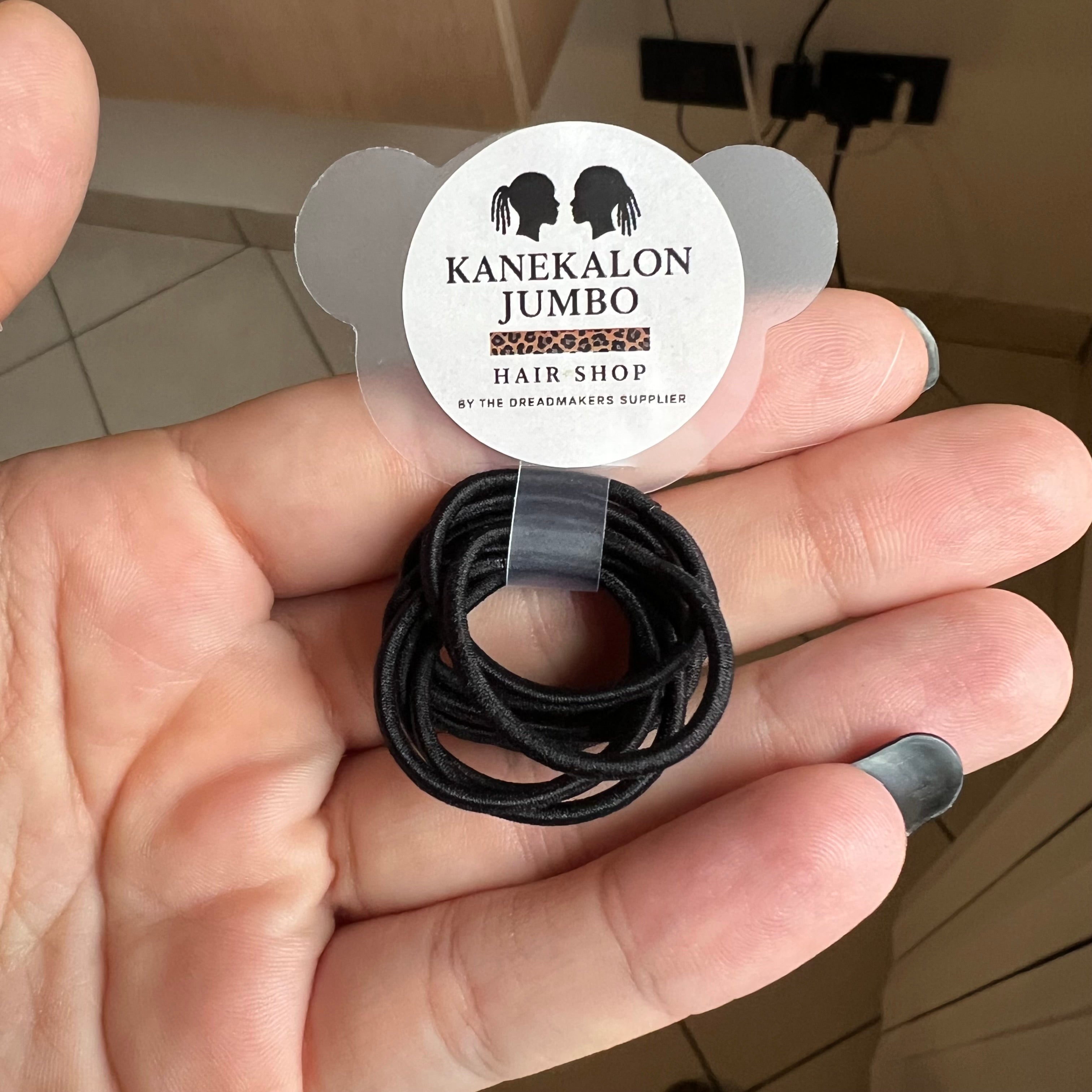 50 pcs Black Nylon Elastics for synthetic dreadlocks application