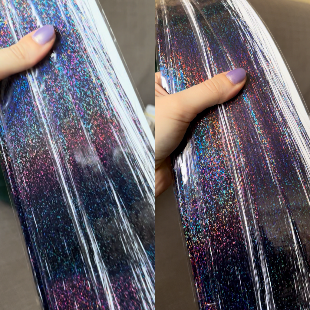 Tinsel per Capelli 120 cm – Ciocche Glitter per Braids, Boho Styles e Dreadlocks