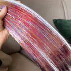 Tinsel per Capelli 120 cm – Ciocche Glitter per Braids, Boho Styles e Dreadlocks