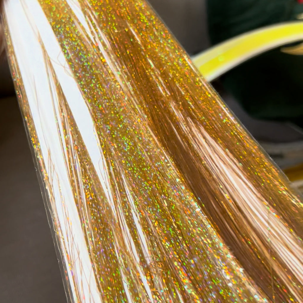 Tinsel per Capelli 120 cm – Ciocche Glitter per Braids, Boho Styles e Dreadlocks