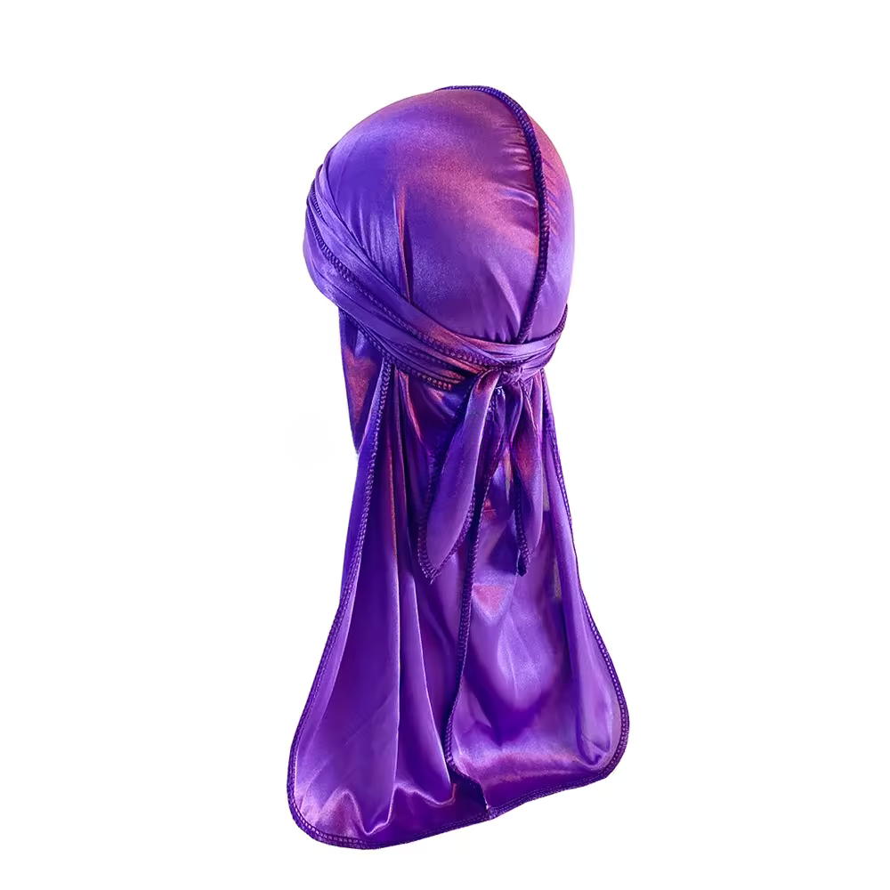 100 cm Satin Durag Unisex – Soft, Versatile, Ideal for Cornrows – Viola