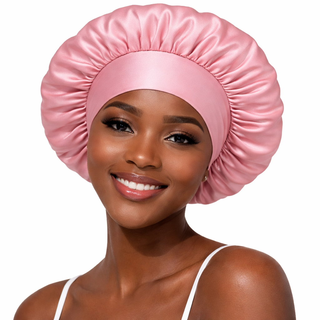 Bonnet unisex in satin con fascia elasticizzata
