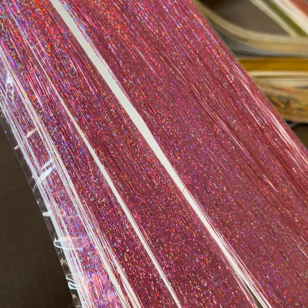 Tinsel per Capelli 120 cm – Ciocche Glitter per Braids, Boho Styles e Dreadlocks