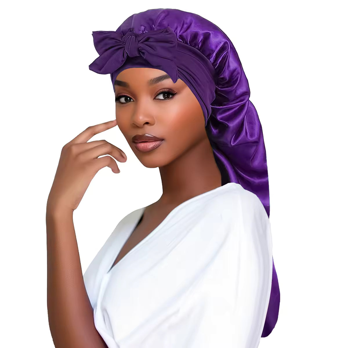Bonnet Lungo in Satin per Capelli Lunghi