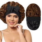 ✨ Bonnet Luxury Double Layer in Satin 🌙 Reversibile con Fascia Regolabile