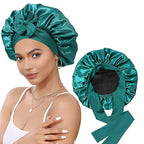 ✨ Bonnet Luxury Double Layer in Satin 🌙 Reversibile con Fascia Regolabile