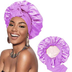 ✨ Bonnet Luxury Double Layer in Satin 🌙 Reversibile con Fascia Regolabile