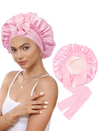 ✨ Bonnet Luxury Double Layer in Satin 🌙 Reversibile con Fascia Regolabile