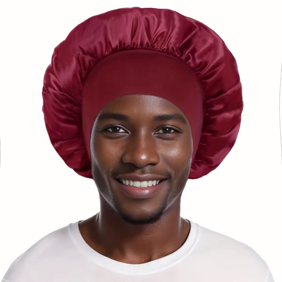 Bonnet unisex in satin con fascia elasticizzata