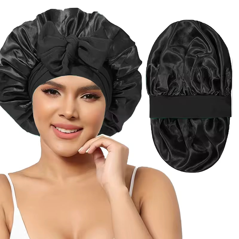✨ Bonnet Luxury Double Layer in Satin 🌙 Reversibile con Fascia Regolabile