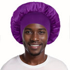 Bonnet unisex in satin con fascia elasticizzata
