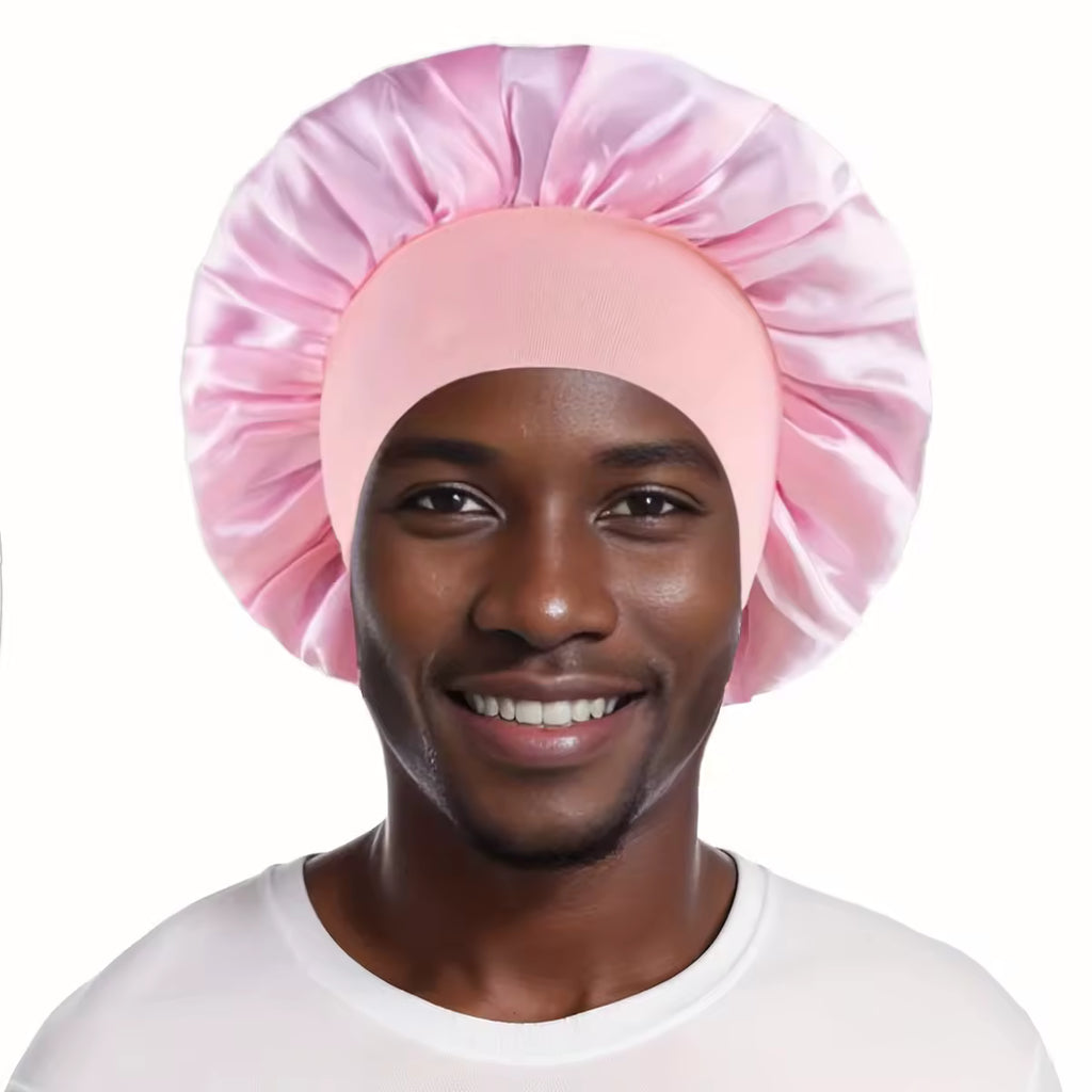 Bonnet unisex in satin con fascia elasticizzata