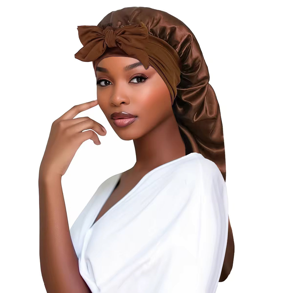 Long Satin Bonnet for Long Hair