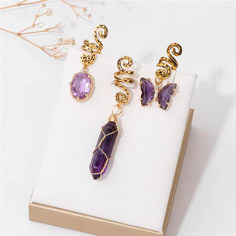 3er Set Charms aus Naturstein