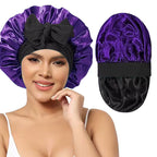 ✨ Bonnet Luxury Double Layer in Satin 🌙 Reversibile con Fascia Regolabile