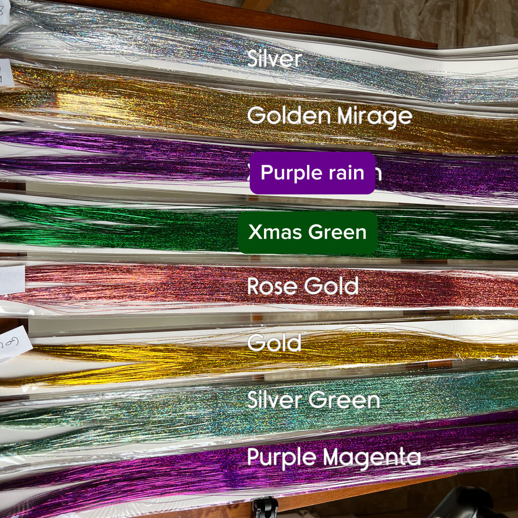 Tinsel per Capelli 120 cm – Ciocche Glitter per Braids, Boho Styles e Dreadlocks