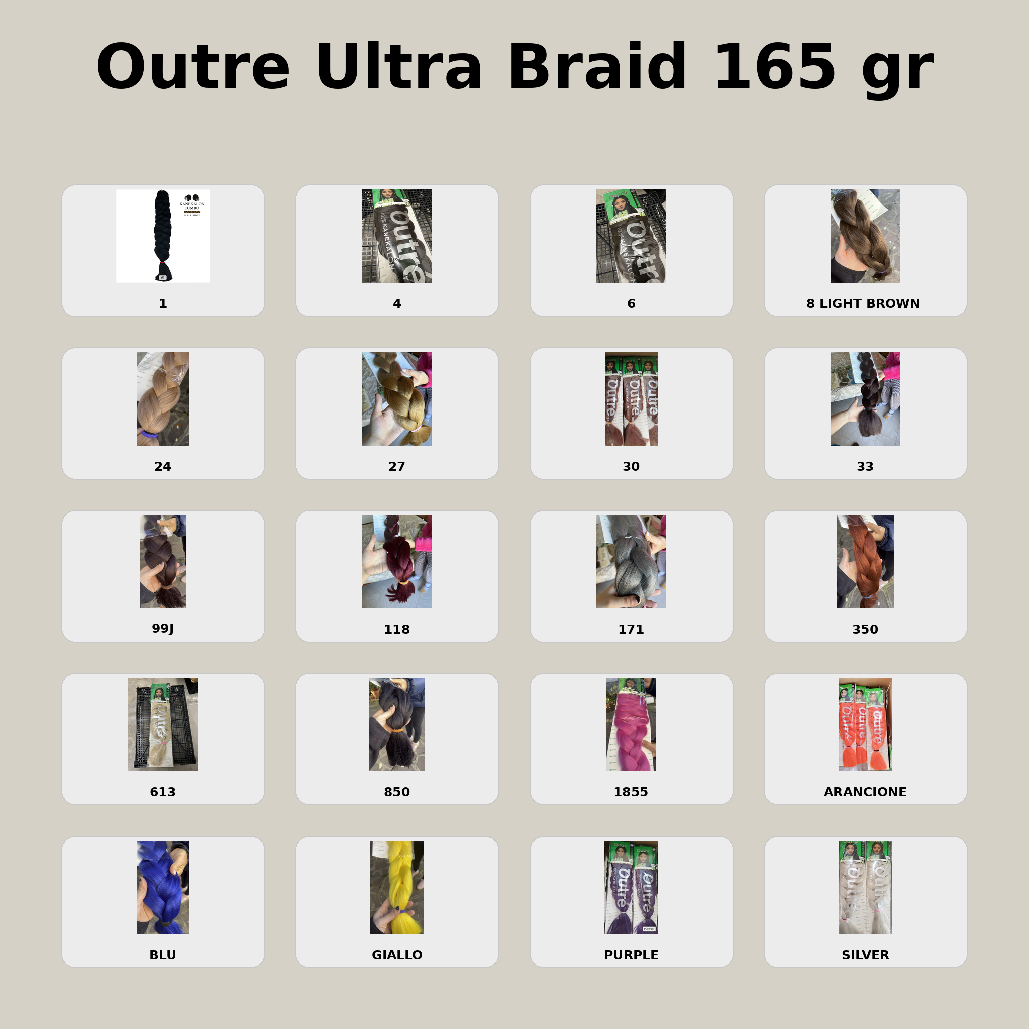 OUTRE ULTRA BRAID 165 g 82" | Kanekalon Low Temperature Fiber – Hot Water Setting