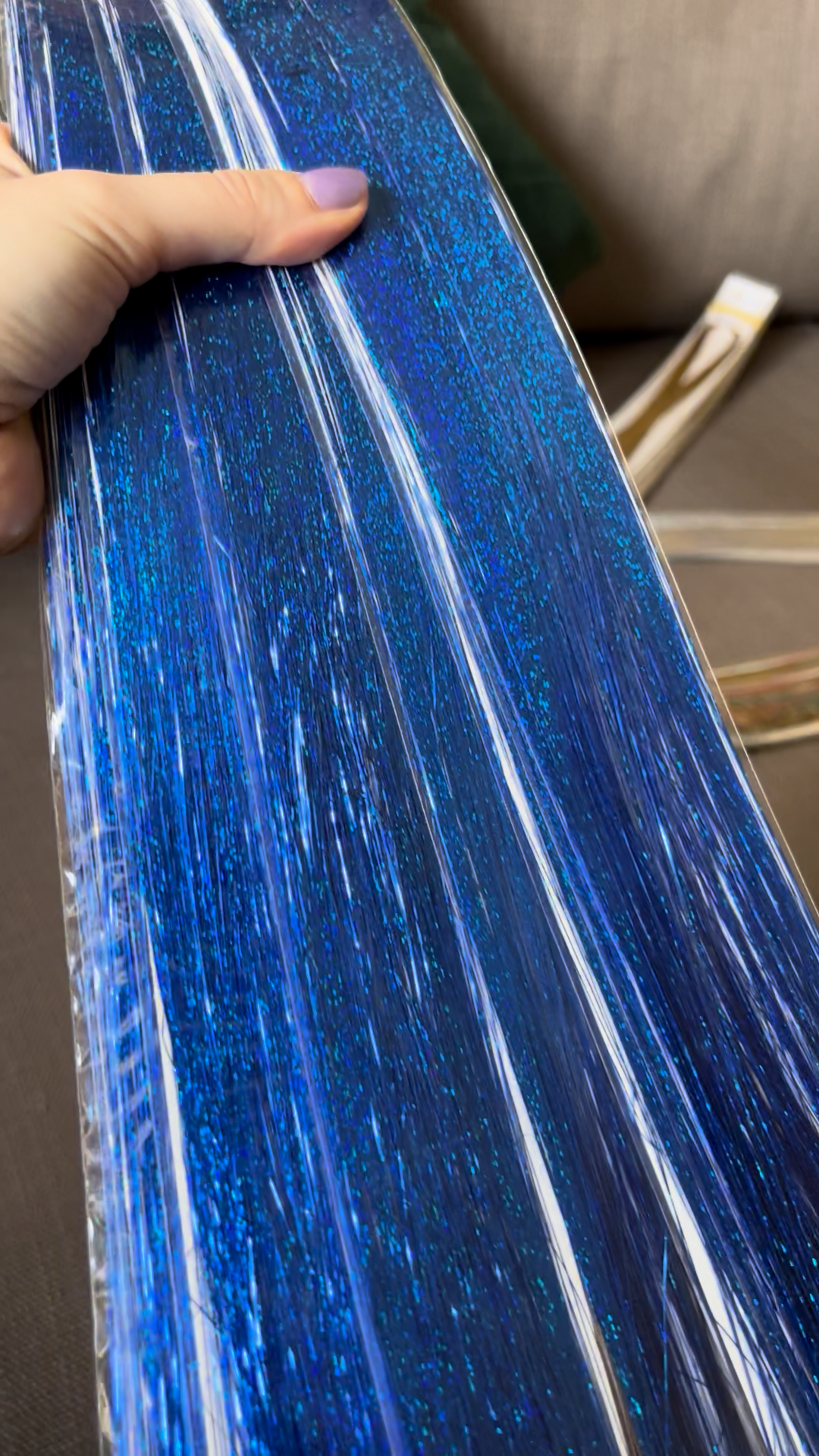 Tinsel per Capelli 120 cm – Ciocche Glitter per Braids, Boho Styles e Dreadlocks